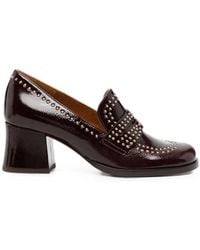 Chie Mihara - Taleah Studded Leather Loafers - Lyst