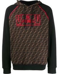 Fendi Roma Logo Hoodie - Black