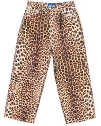 DAGGER - Leopard-Print Wide-Leg Jeans - Lyst