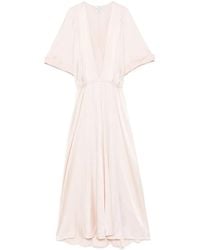 Forte Forte - Silk Satin Half Sleeve Dress - Lyst
