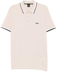 BOSS - Logo-Embroidered Tipped Polo Shirt - Lyst