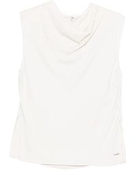 Calvin Klein - Top Viscose Cowl Neck - Lyst