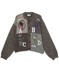 Magliano - Patchwork Intarsia-Knit Cardigan - Lyst