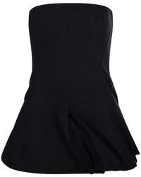 LAMRONS - Strapless Bubble-Hem Top - Lyst