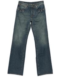 Gucci - Horsebit Wide-Leg Jeans - Lyst
