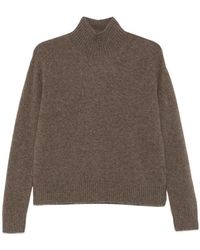 Max Mara - 'Max Mara Nocino Mock-Neck Ribbed-Trim Sweater - Lyst