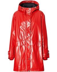 Burberry Horseferry-print Parka Coat - Red