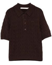 Gestuz - Cable-Knit Polo Sweater - Lyst