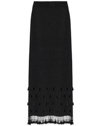 By Malene Birger - Estilla Beaded Fringe Maxi Skirt - Lyst
