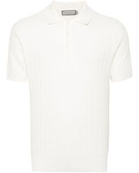 Canali - Knitted Cotton Polo Shirt - Lyst