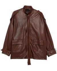 Giorgio Brato - Leather Zip-Up Jacket - Lyst