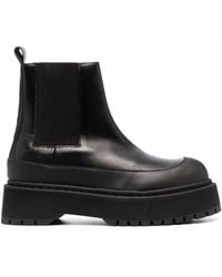 By Malene Birger Leather Ankle Boots - Black