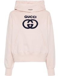 Gucci - Logo Cotton Hoodie - Lyst