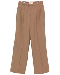 Peserico - Pleated Straight-Leg Trousers - Lyst