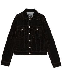 7 For All Mankind - Velvet-Effect Button-Up Jacket - Lyst