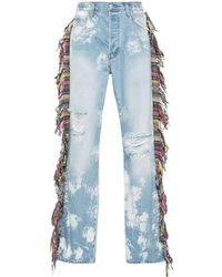 Alchemist - Fringed Bleached Jeans - Lyst