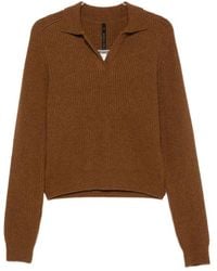Petar Petrov - Safe Mode Ribbed-Knit Polo Sweater - Lyst