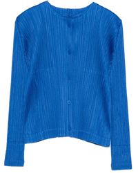 Pleats Please Issey Miyake - Pleated Button-Front Jacket - Lyst