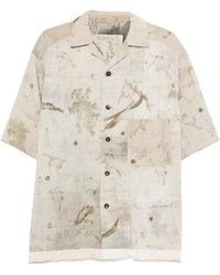 Ziggy Chen - Buttoned Print Shirt - Lyst
