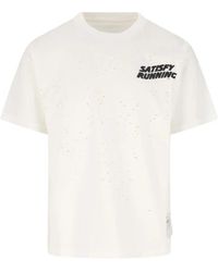 Satisfy - Perforated Logo T-Shirt - Lyst