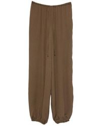 forte_forte - Drawstring-Waist Elasticated-Hem Trousers - Lyst