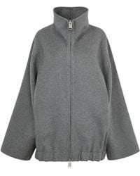 KHAITE - Garret High-Neck Zip-Front Jacket - Lyst