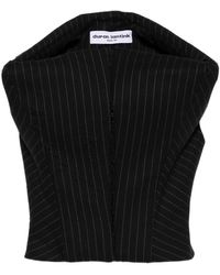 Duran Lantink - Pinstripe Cropped Top - Lyst