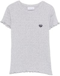 Maison Labiche - Ruffled Logo-Patch T-Shirt - Lyst
