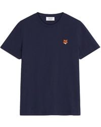 Maison Kitsuné - Fox-Head Embroidered T-Shirt - Lyst