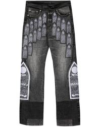 Who Decides War - Patchwork Straight-Leg Jeans - Lyst