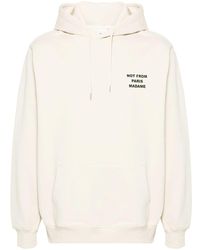 Drole de Monsieur - Logo-Print Cotton Hoodie - Lyst