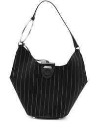 Dondup - Pinstripe-Pattern Ring-Handle Tote Bag - Lyst