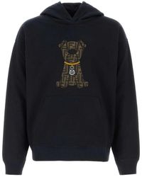 Fendi - Dog-Motif Cotton Hoodie - Lyst