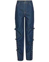 ROTATE BIRGER CHRISTENSEN - Buttoned Wide Leg Jeans - Lyst