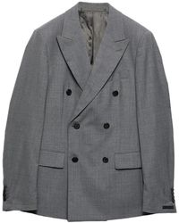 Prada - Double-Breasted Wool Jacket - Lyst