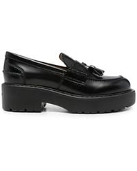 Miu Miu - Tassel-Detail Chunky-Sole Loafers - Lyst