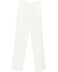 Elisabetta Franchi - Pressed-Crease Straight-Leg Trousers - Lyst