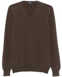 Fedeli - V-Neck Ribbed-Trim Sweater - Lyst