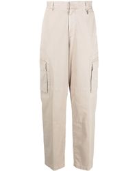 Fendi - Neutral Logo Patch Cargo Trousers - Men's - Cotton/elastane - Lyst