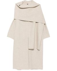 Soeur - Scarf-Detail Longline Coat - Lyst