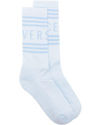Versace - 90S Vintage-Logo Ribbed Socks - Lyst
