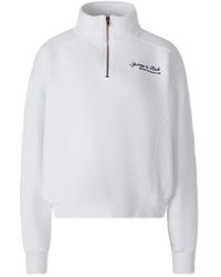 Sporty & Rich - Syracuse Logo-Embroidered Quarter-Zip Sweatshirt - Lyst