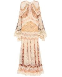 Zimmermann - Floral-Print Lace-Panelled Maxi Dress - Lyst