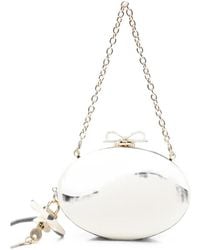 Self-Portrait - Bow-Detail Oval Clutch Bag - Lyst