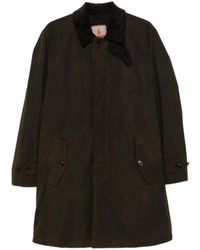 Baracuta - Corduroy-Collar Single-Breasted Coat - Lyst