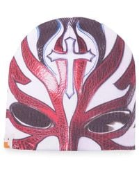 PDF - Wrestling-Mask Print Beanie Hat - Lyst