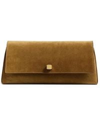 KHAITE - Clutch Bag Camel Calfskin - Lyst
