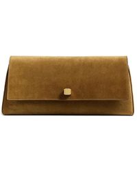 KHAITE - Clutch Bag Camel Calfskin - Lyst
