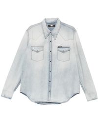 Amiri - Western Denim Long Sleeve Shirt - Lyst