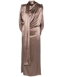 Mugler - Draped Midi Dress - Lyst